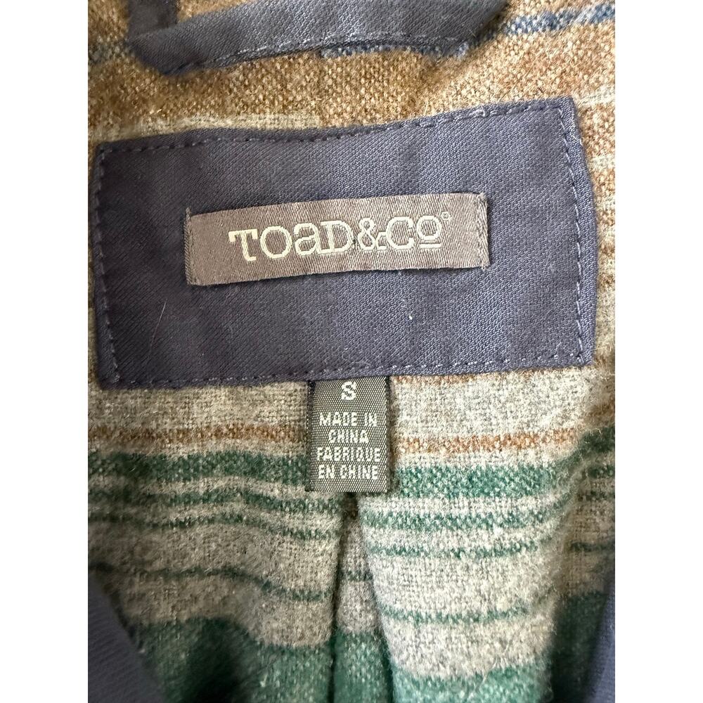 Toad & Co Kenai Quilted Canvas Jacket Blue Sz S Chore Utility Flannel Lined - Picture 5 of 8